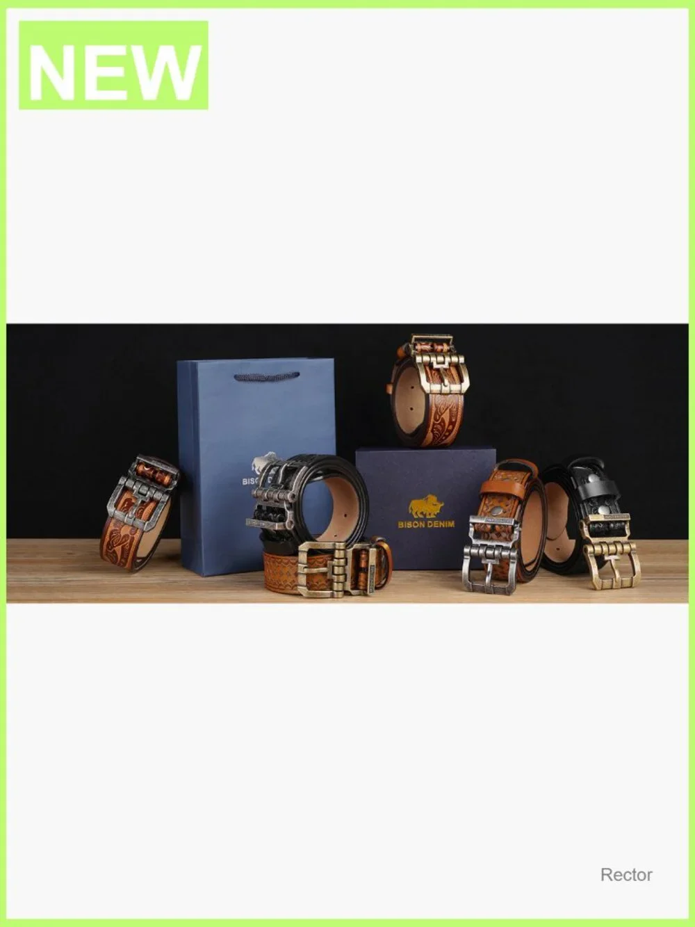 Genuine Leather Western Belt, Heavy Duty Single Prong Buckle, 1.5 Inch Wide